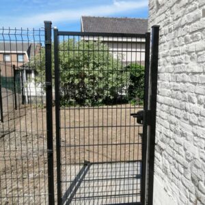 enkele tuinpoort 2D-vulling vierkante palen
